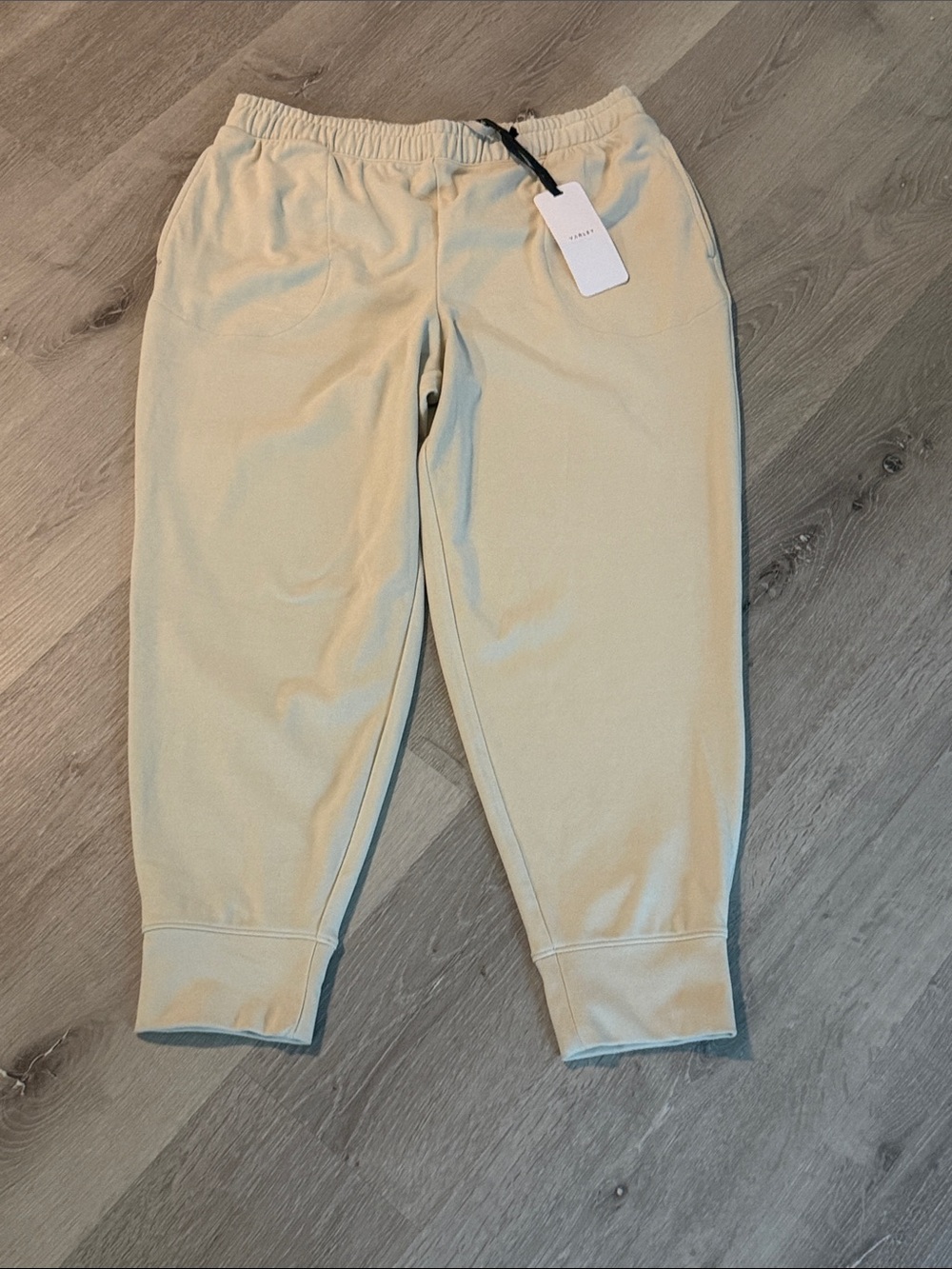 Varley Cream Track Joggers